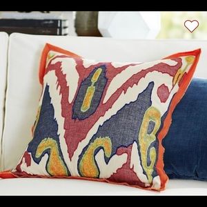 24” square Pottery Barn Lafayette Ikat Pillow Cover